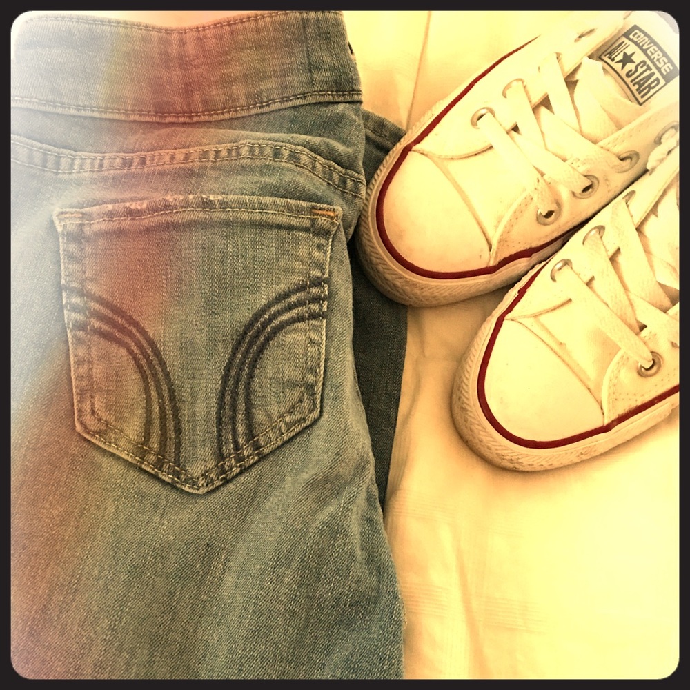 Light wash bootcut hollister jeans